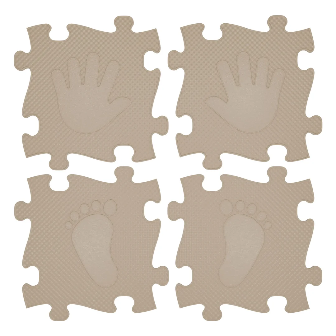 WOOPIE Mata Sensoryczna Ortopedyczna Puzzle Ręce i Kolor Beżowy