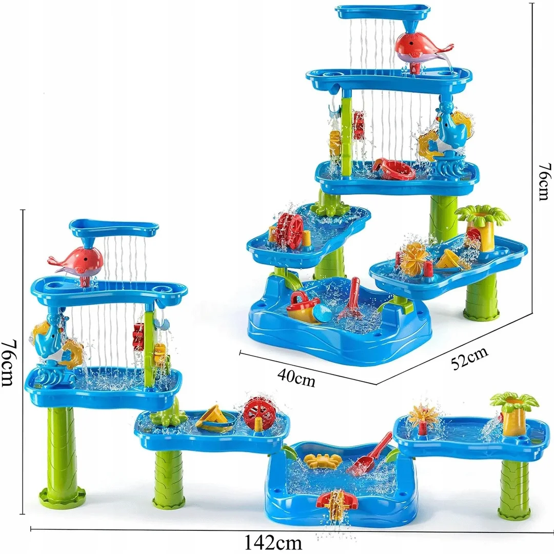 WOOPIE Ogromny Aquapark Stolik Piaskownica Wodospad Tor Modułowy