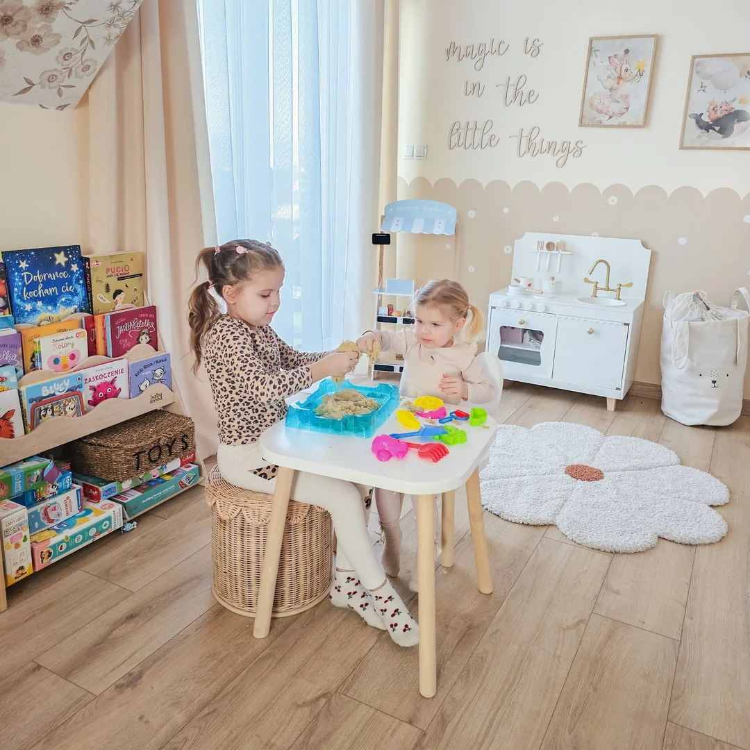 WOOPIE Piasek Kinetyczny Zestaw Stolik z Foremkami