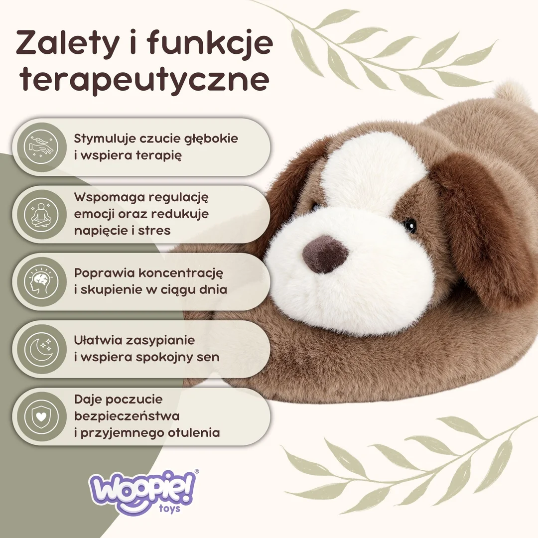 WOOPIE Piesek Sensoryczny Miś Obciążeniowy
