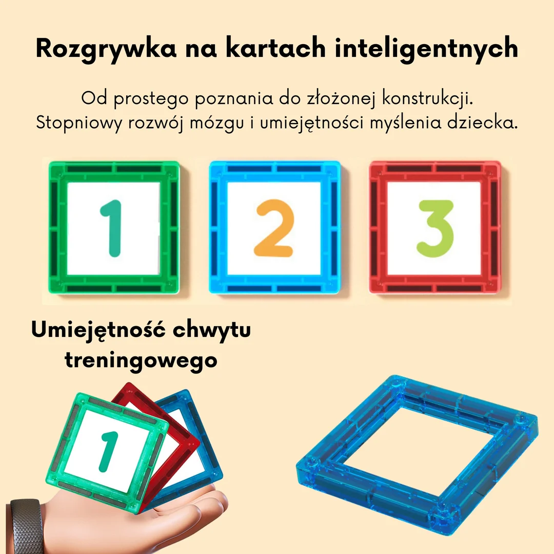 WOOPIE Przestrzenne Klocki Magnetyczne Nauka Elementów