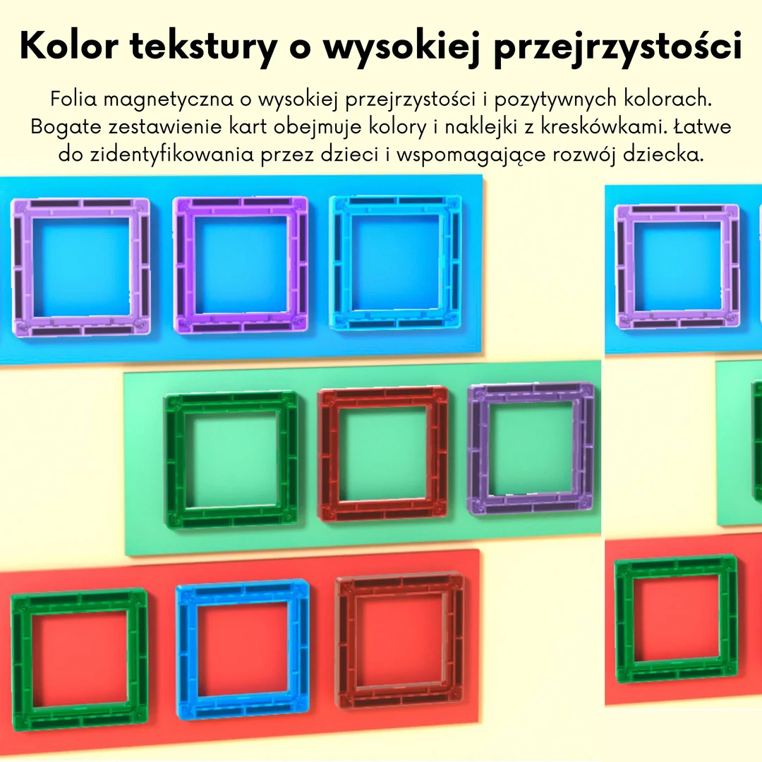 WOOPIE Przestrzenne Klocki Magnetyczne Nauka Elementów
