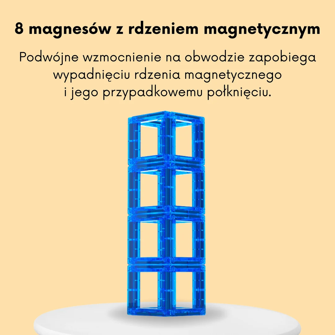 WOOPIE Przestrzenne Klocki Magnetyczne Nauka Elementów