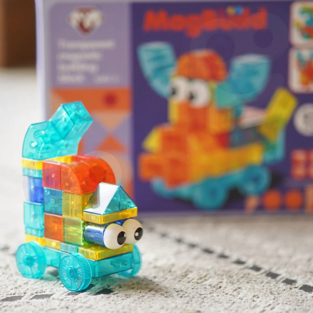 WOOPIE Przezroczyste Magnetyczne Klocki Konstrukcyjne