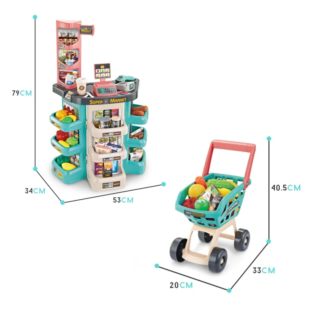 WOOPIE Sklep Supermarket i Wózek Koszyk Sklepowy Kasa Waga
