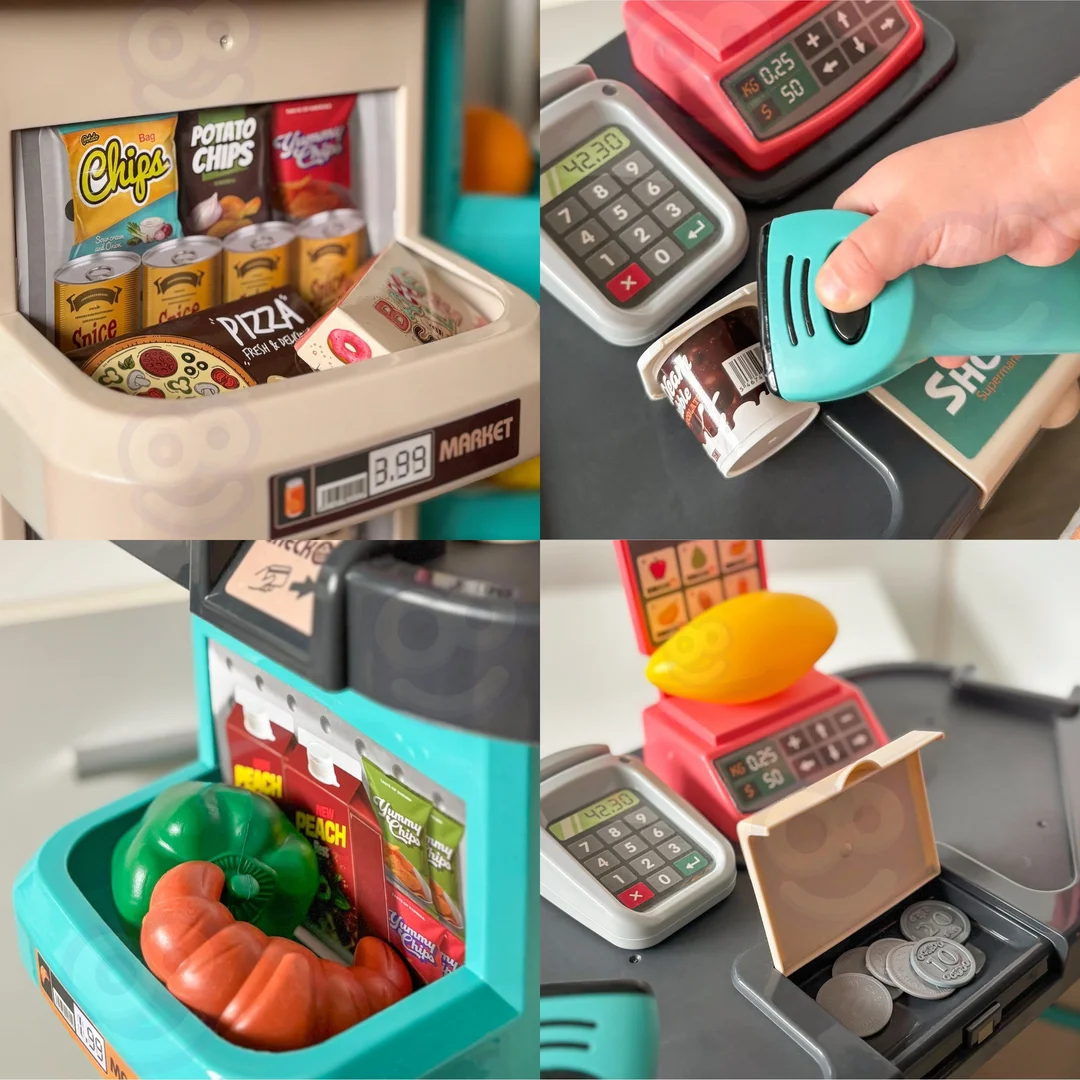 WOOPIE Sklep Supermarket i Wózek Koszyk Sklepowy Kasa Waga