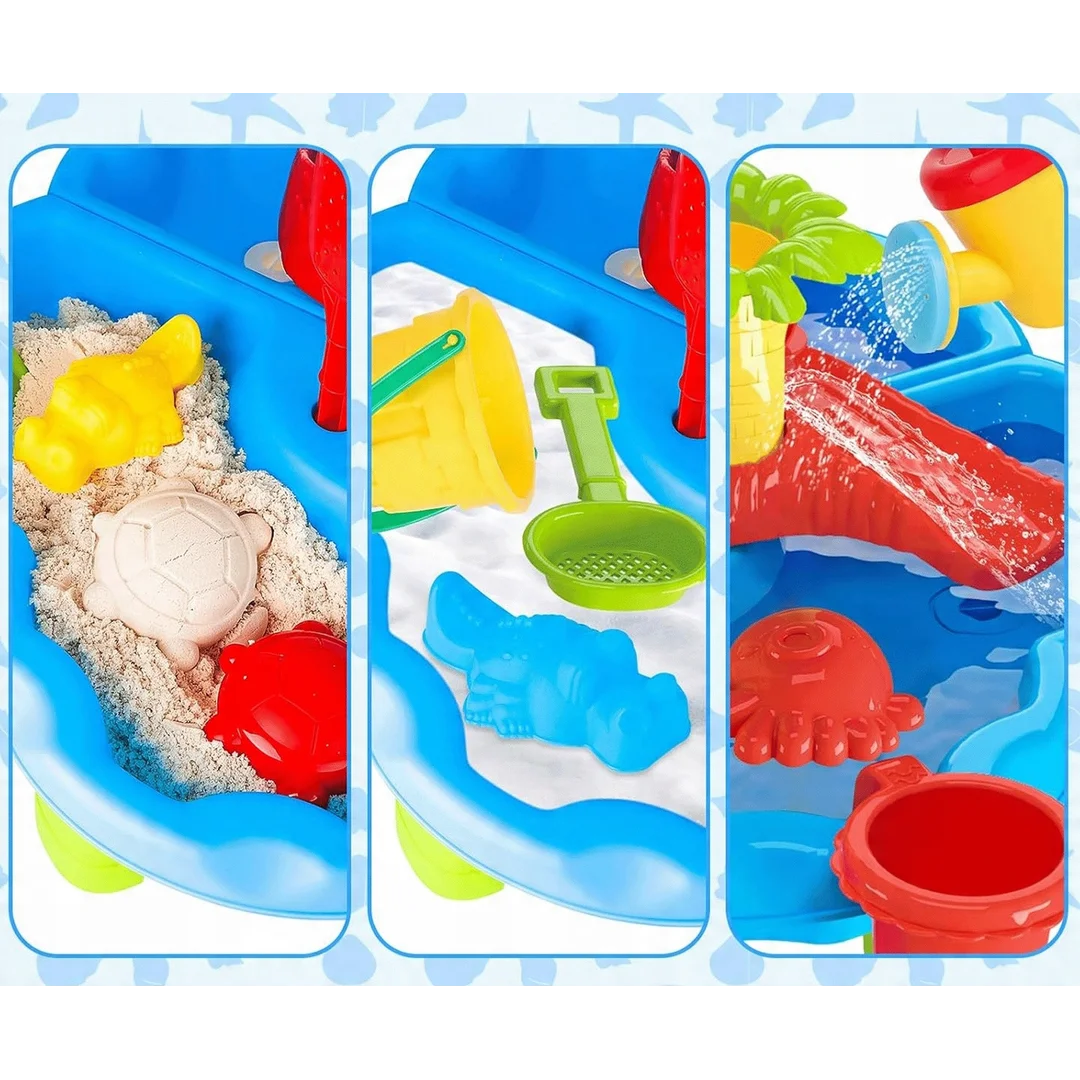 WOOPIE Stolik Piaskownica z Krzesełkiem Aquapark z Delfinem