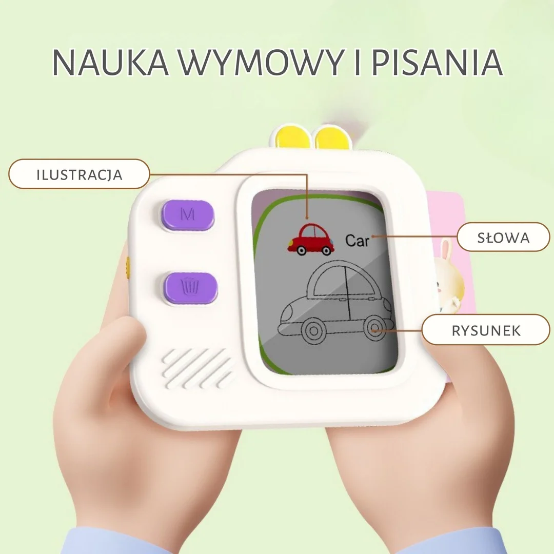 WOOPIE Tablet Graficzny Znikopis do Nauki Rysowania i Angielskiego Czytnik