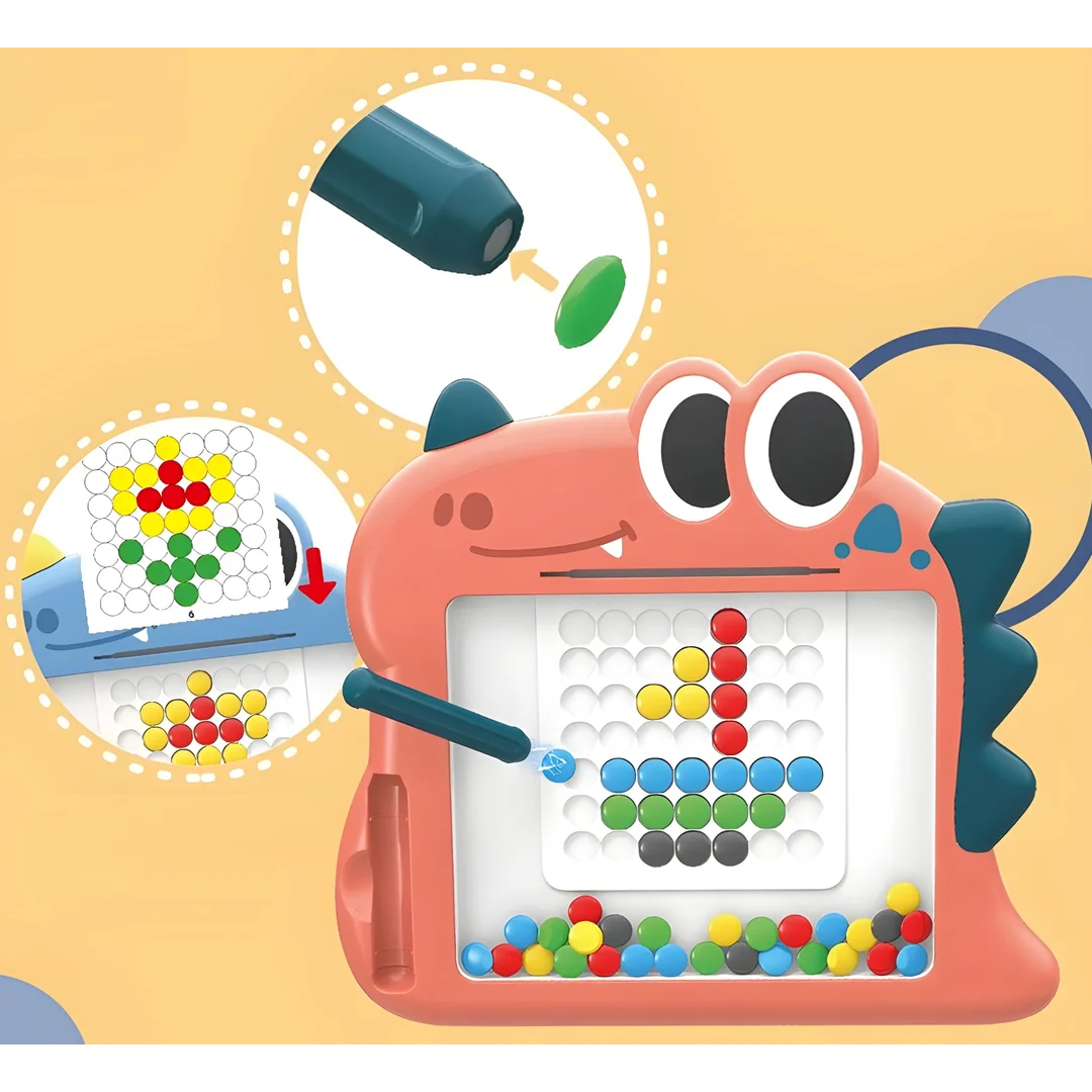 WOOPIE Tablica Magnetyczna dla Dzieci Montessori MagPad Dinozaur