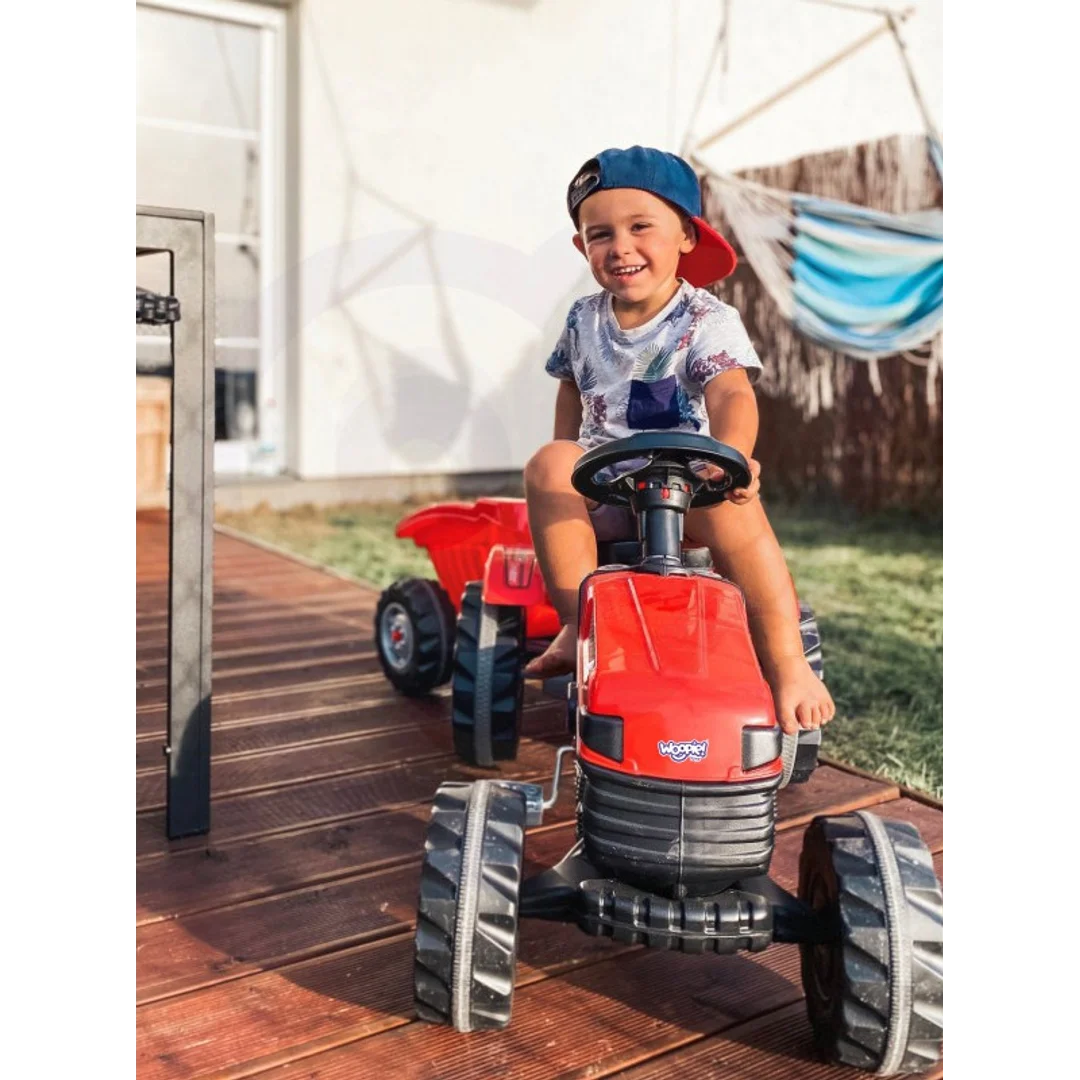 WOOPIE Traktor na Pedały Farmer GoTrac MAXI z Przyczepą Ciche Koła