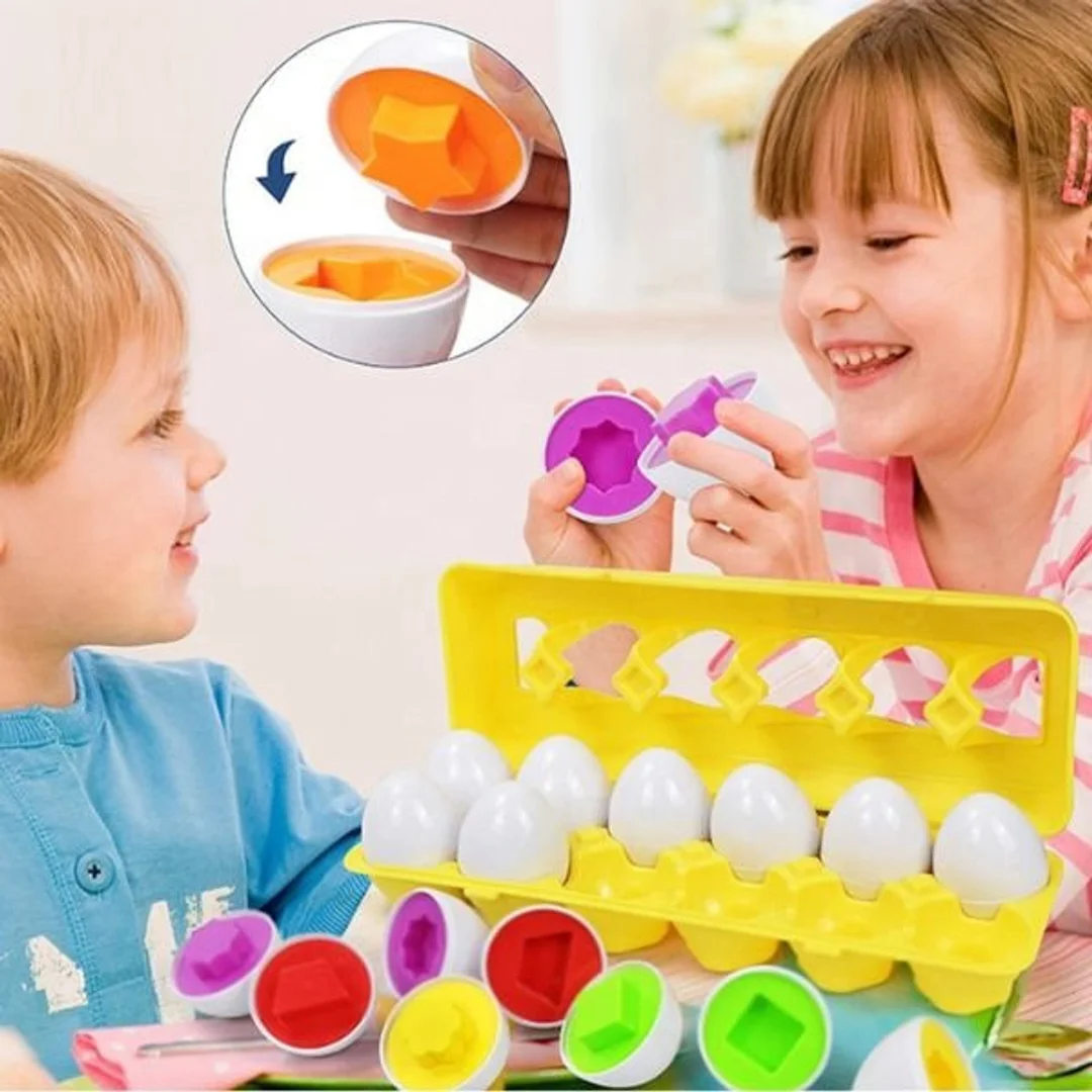 WOOPIE Układanka Jajka Montessori Dopasuj Kształty i Kolory