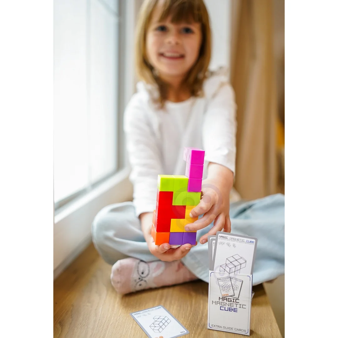 WOOPIE Układanka Kostka Tetris Z Zestawem Kart