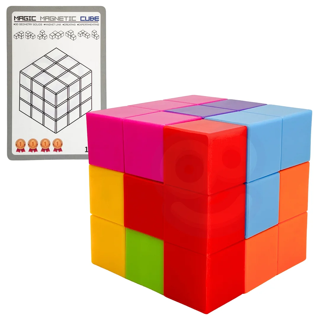 WOOPIE Układanka Kostka Tetris Z Zestawem Kart