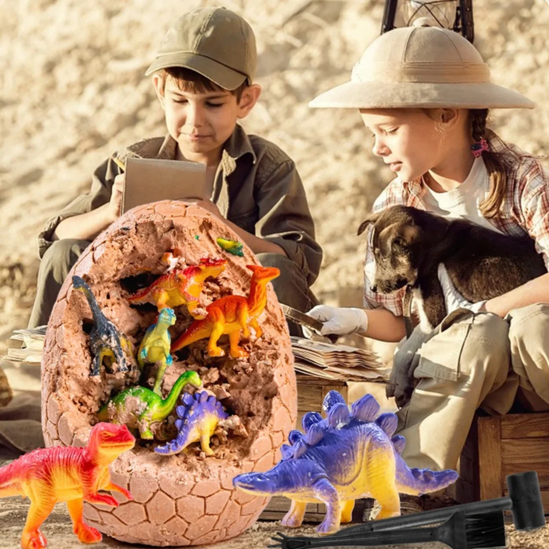 WOOPIE Wykopalisko Jajko Dinozaura Zestaw Archeologa do Rozkopania Dinozaurów