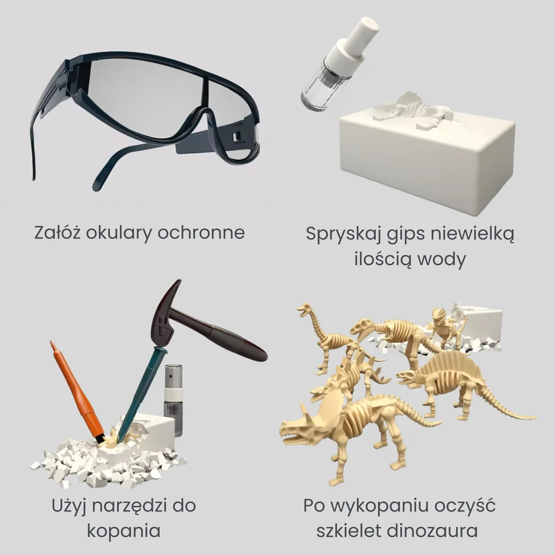 WOOPIE Wykopalisko „Mały Archeolog” Szkieletów Dinozaurów