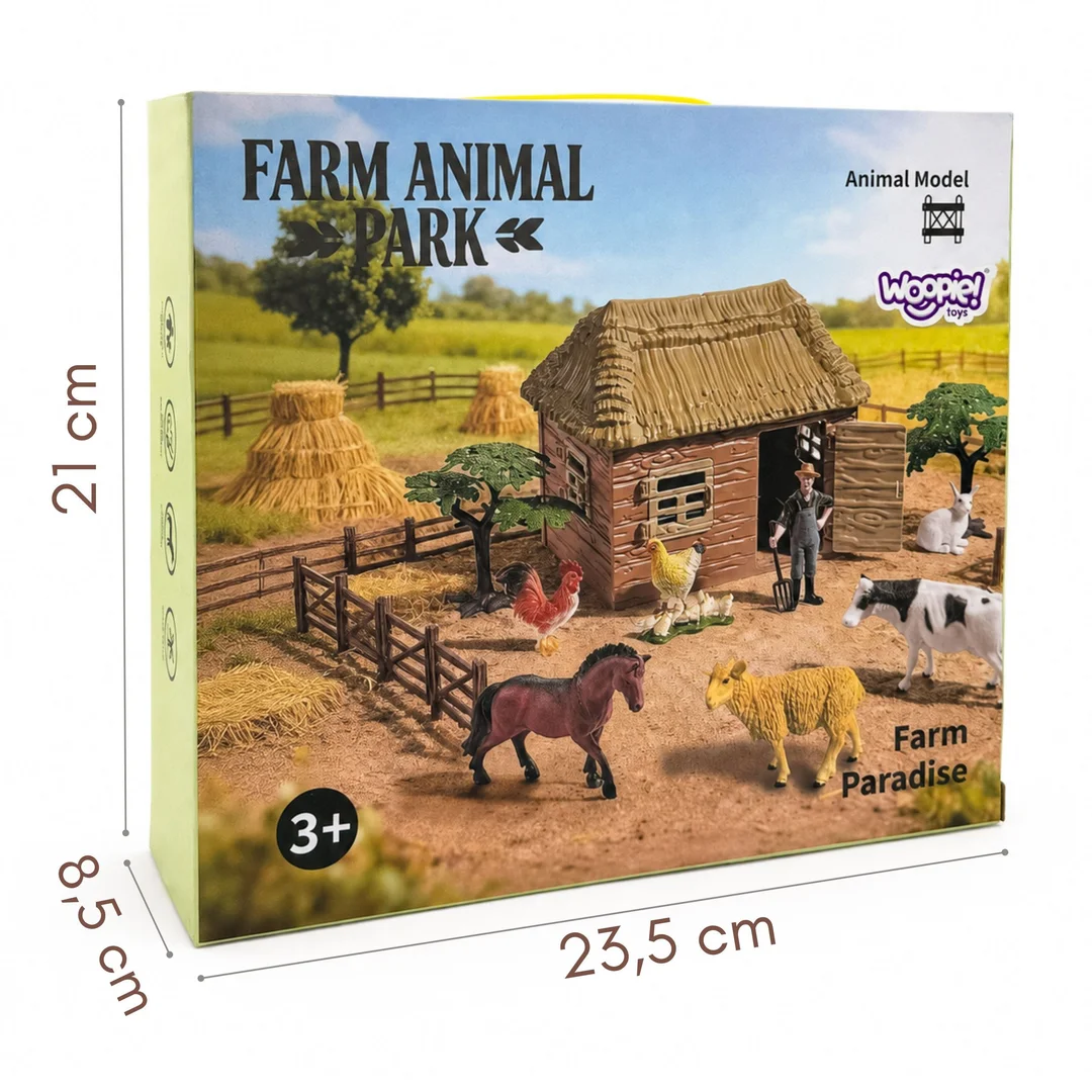 WOOPIE Zestaw Farma ze Zwierzętami Domek Mały Farmer