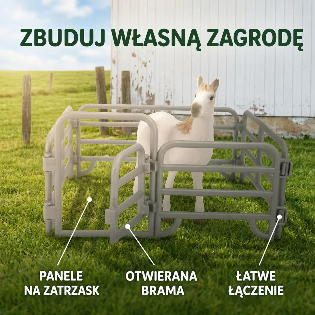 WOOPIE Zestaw Figurek Farma Konie Mały Akcesoria
