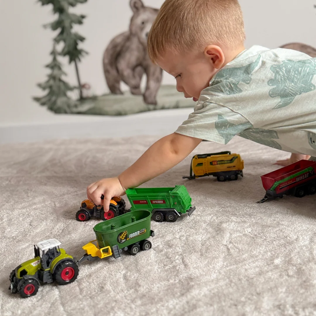 WOOPIE Zestaw Mini Farmera Traktory z Przyczepami