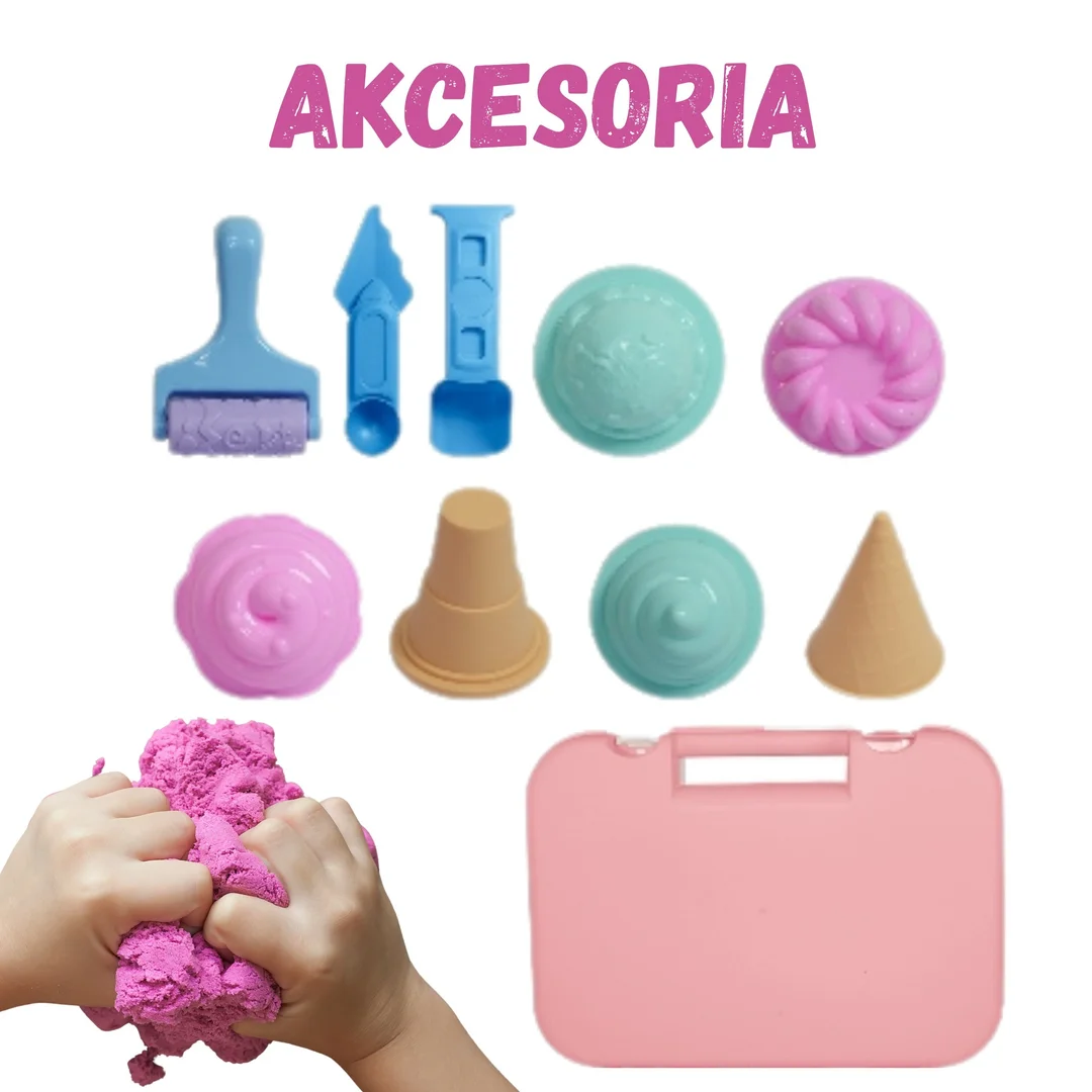 WOOPIE Zestaw Piasek Kinetyczny Lody w Akcesoria