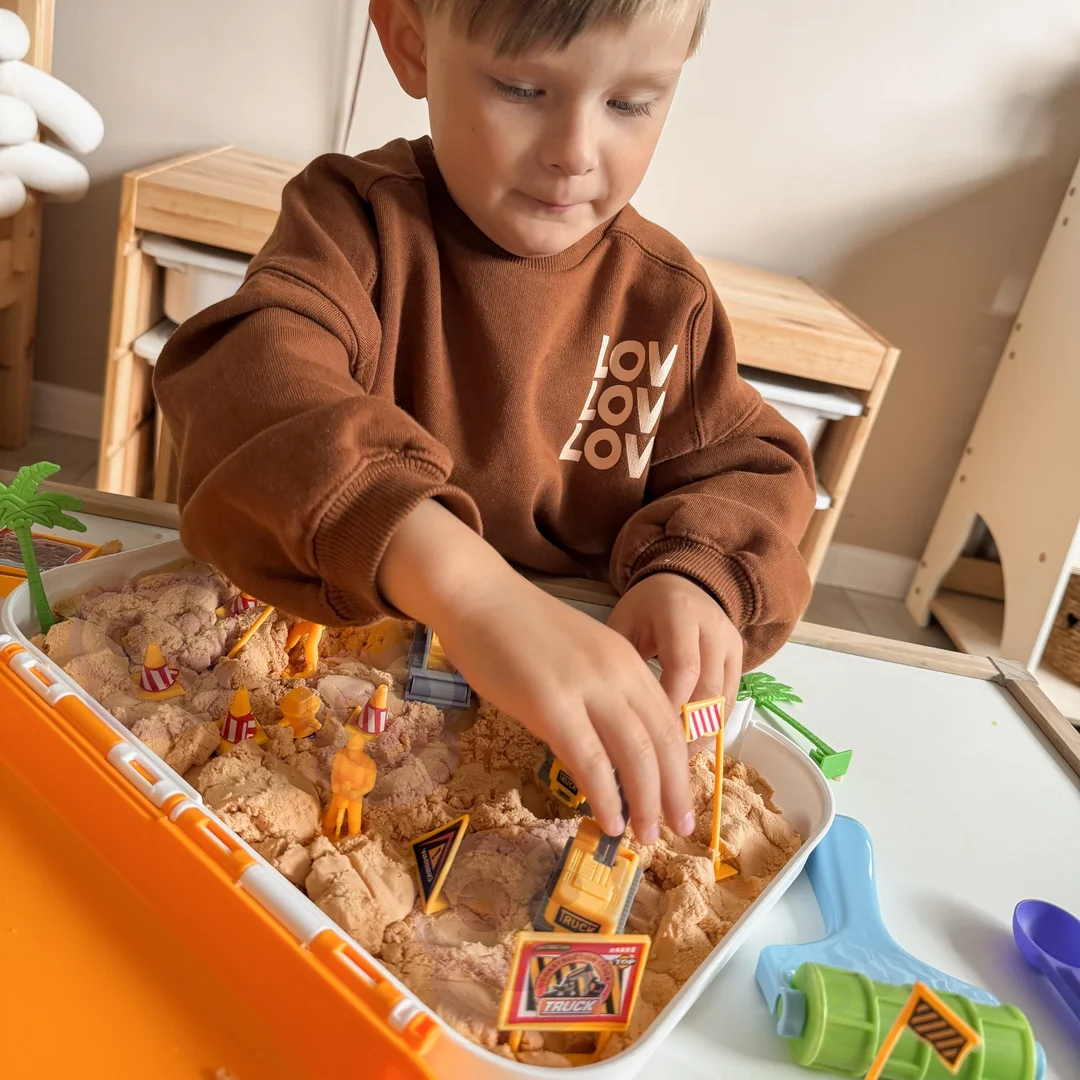 WOOPIE Piasek Kinetyczny Zestaw Budowa Piaskownica w Walizce