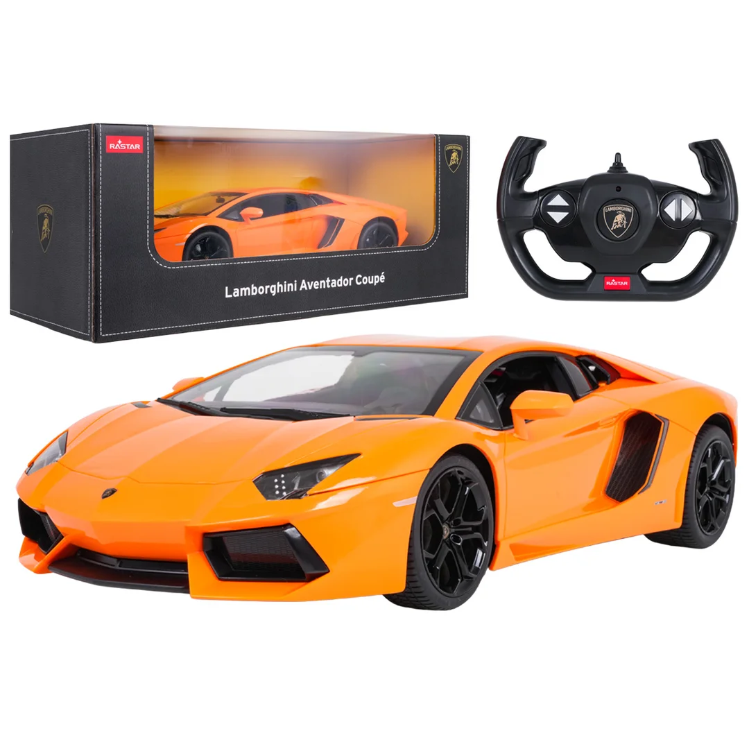 Autko R Lamborghini Aventador Pomarańczowe RASTAR