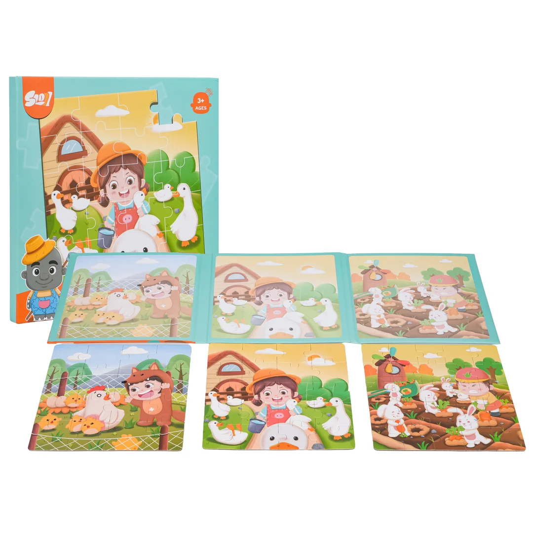 Magnetyczne Puzzle Farma Książeczka
