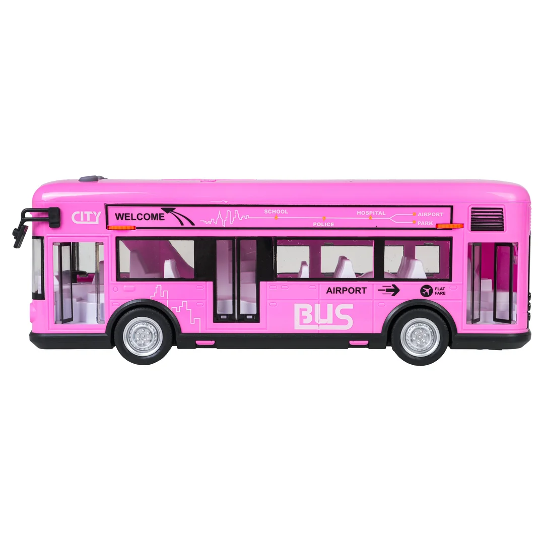 Autobus Różowy z Funkcją Dźwięku i Świateł