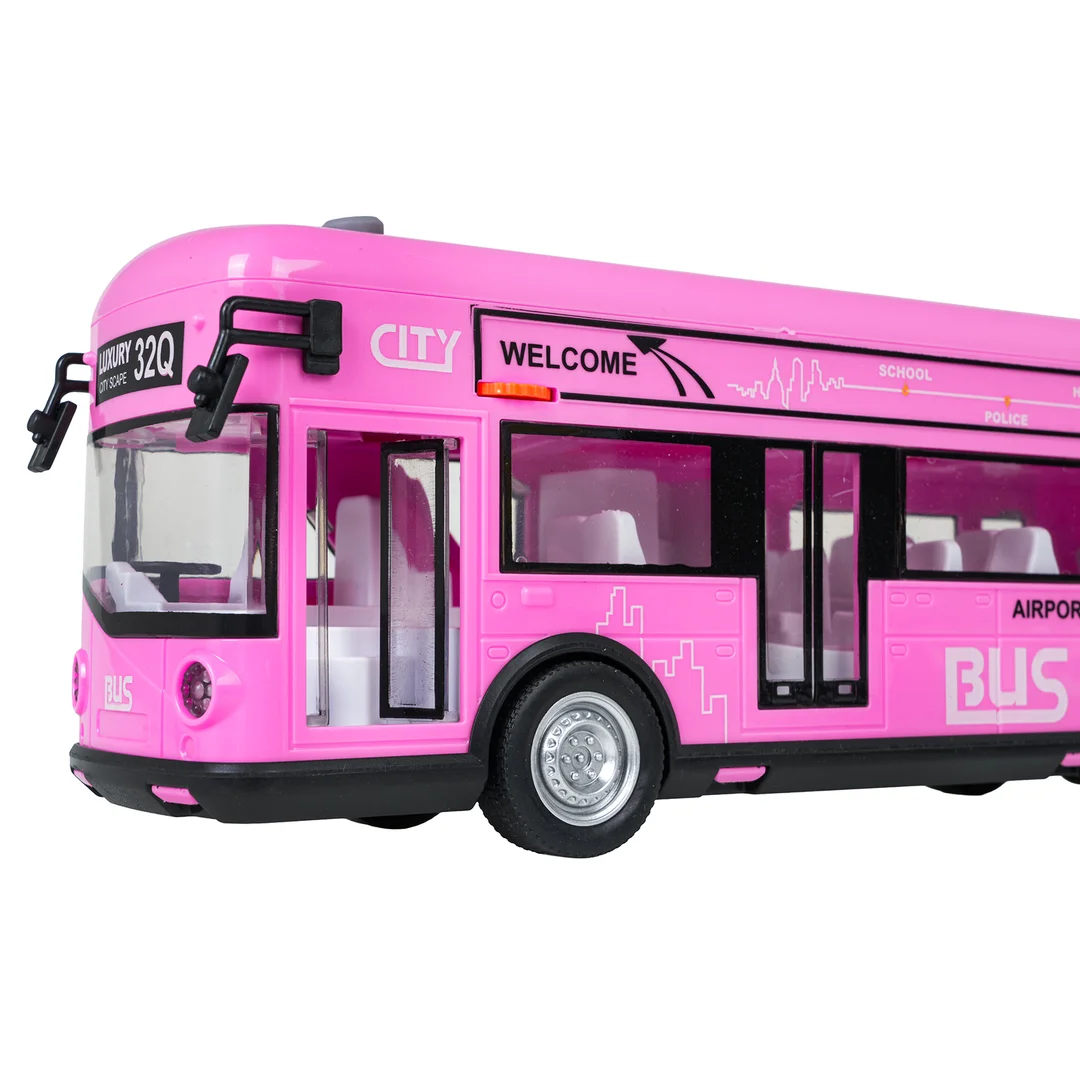 Autobus Różowy z Funkcją Dźwięku i Świateł