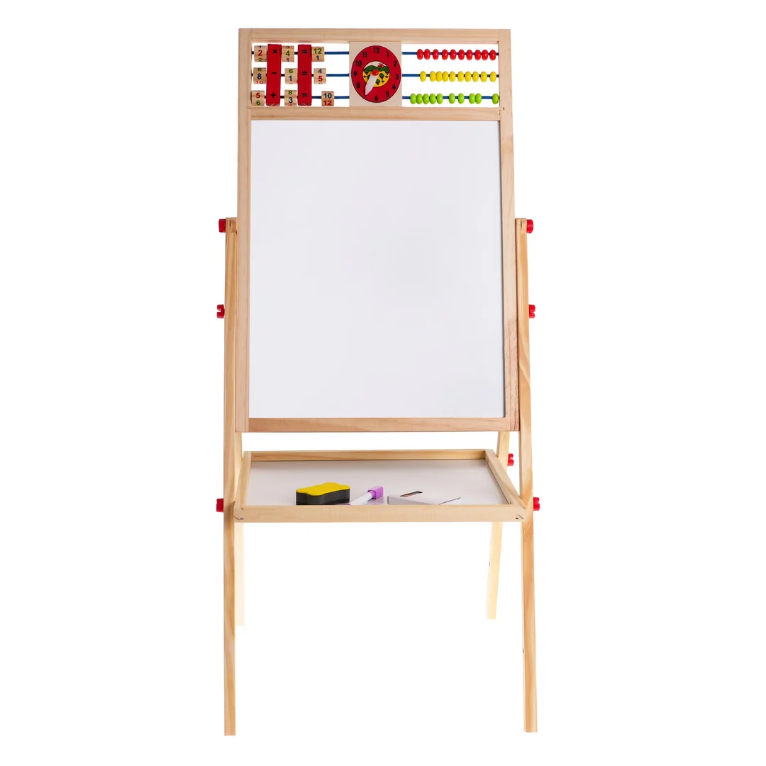 Drewniana dwustronna tablica dla Edukacyjna tablica magnetyczna kredowa Akcesoria