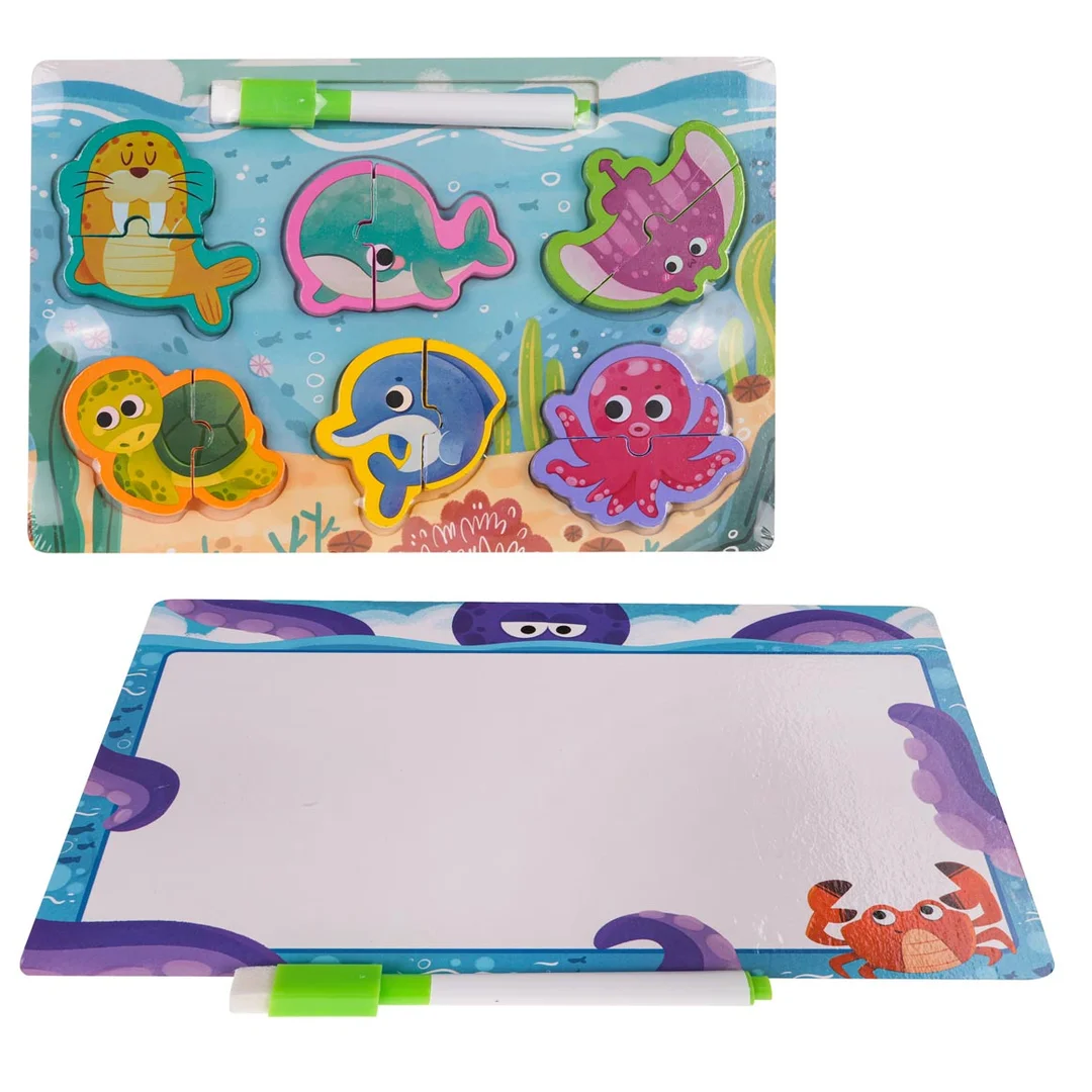 Drewniana Tablica Puzzle Ocean