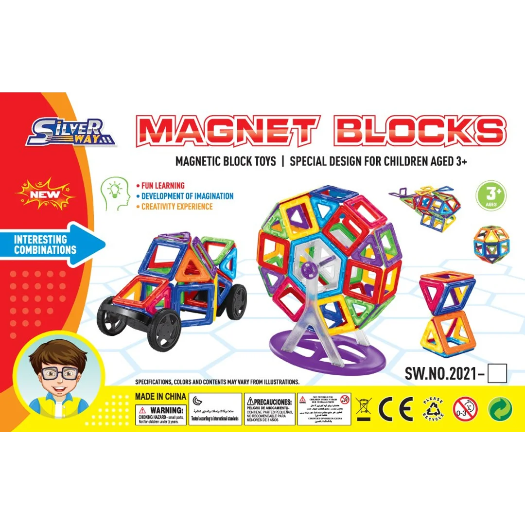 Giga Zestaw Klocków Magnetycznych