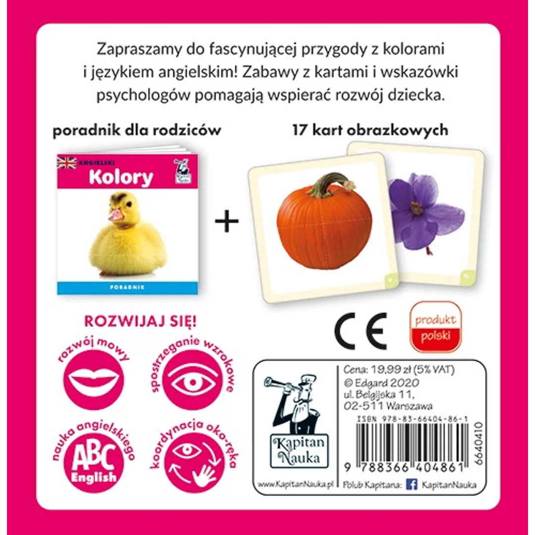 Gra edukacyjna „Angielski kolory” dla Nauka języka angielskiego Nauka nazw kolorów