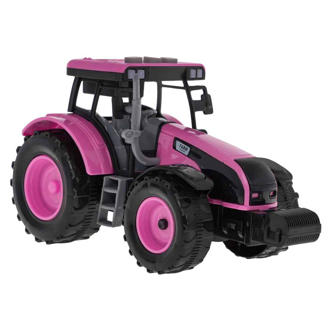 Interaktywny Różowy Traktor dla Otwierana maska Dźwięki Światła