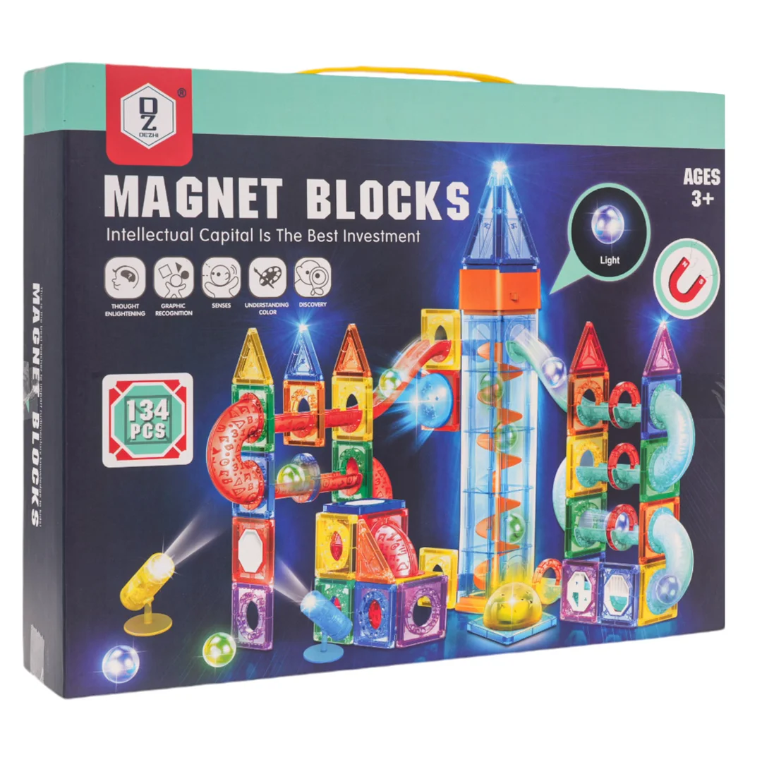 Klocki Magnetyczne z Podświetleniem