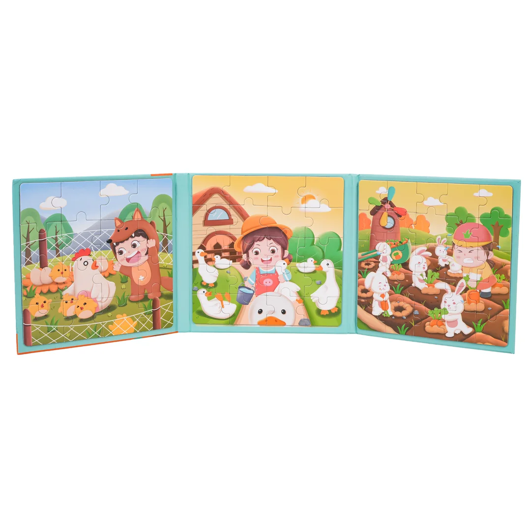 Magnetyczne Puzzle Farma Książeczka