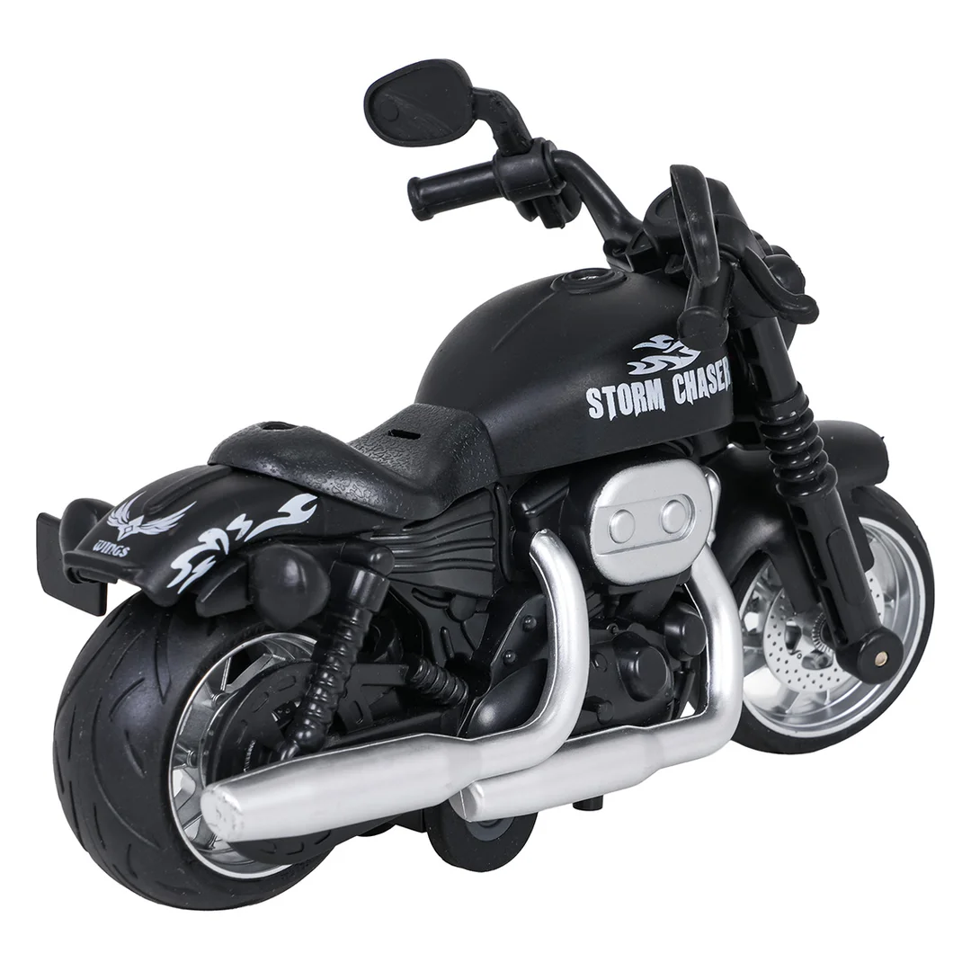 Metalowy Motocykl Czarny z Funkcją Świateł i Dźwięku