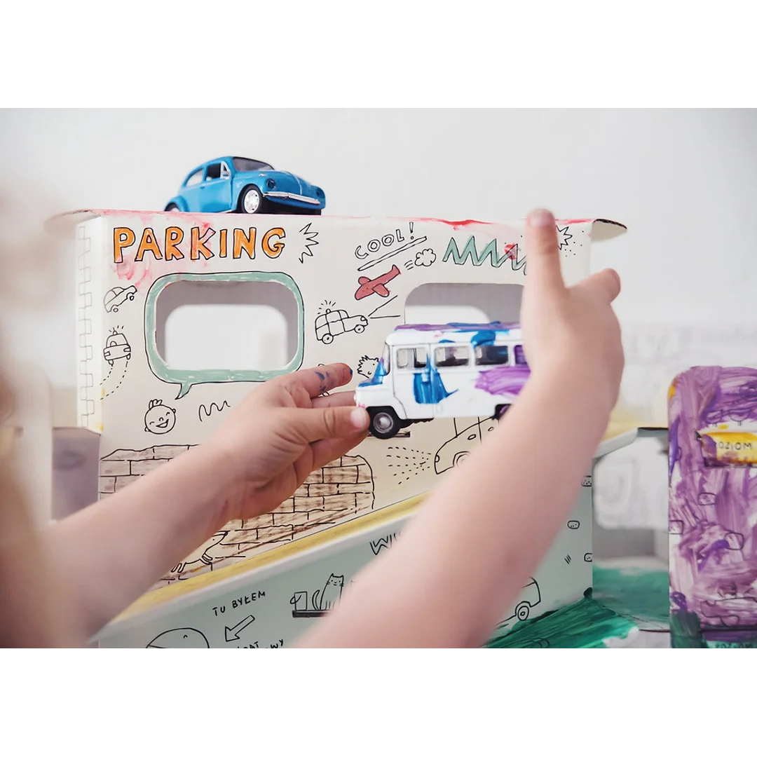 „Parking” przestrzenna kolorowanka XXL dla dzieci