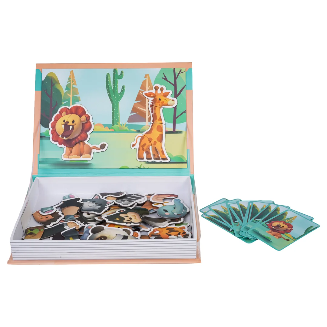 Puzzle Magnetyczne Książeczka Safari