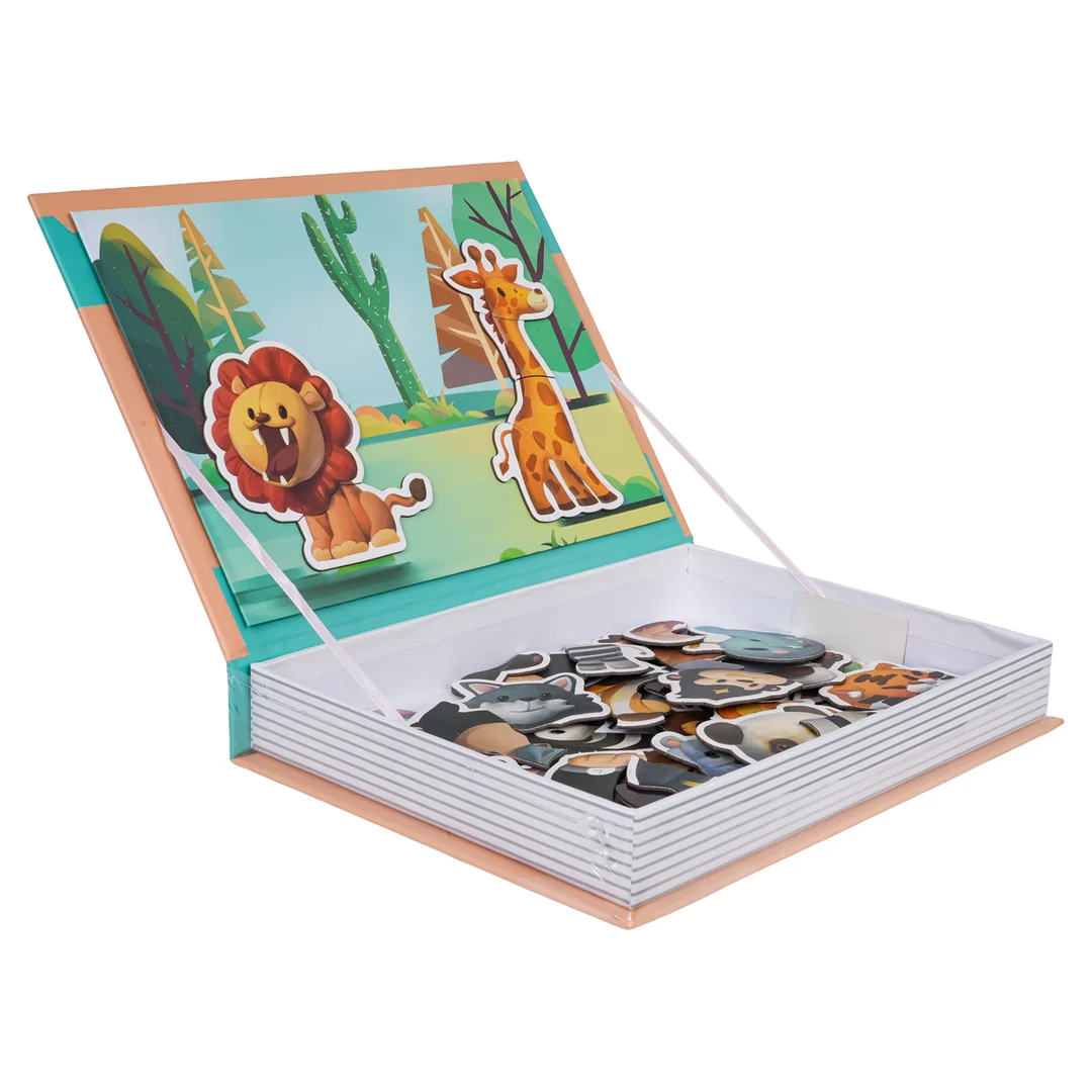 Puzzle Magnetyczne Książeczka Safari