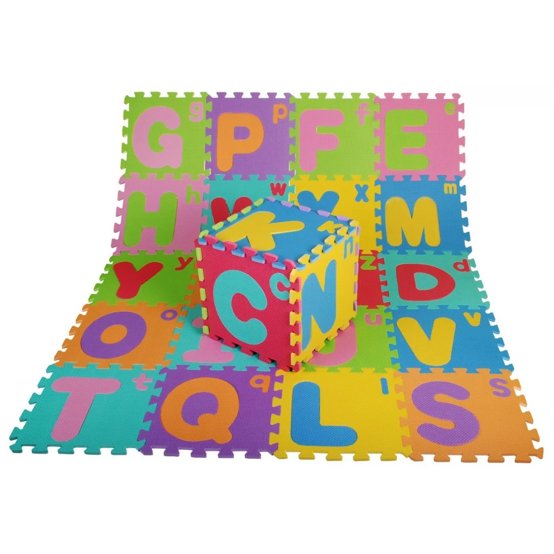 Puzzle piankowe Litery dla Pianka EVA Wielkie Małe litery Alfabet Mata podłogowa
