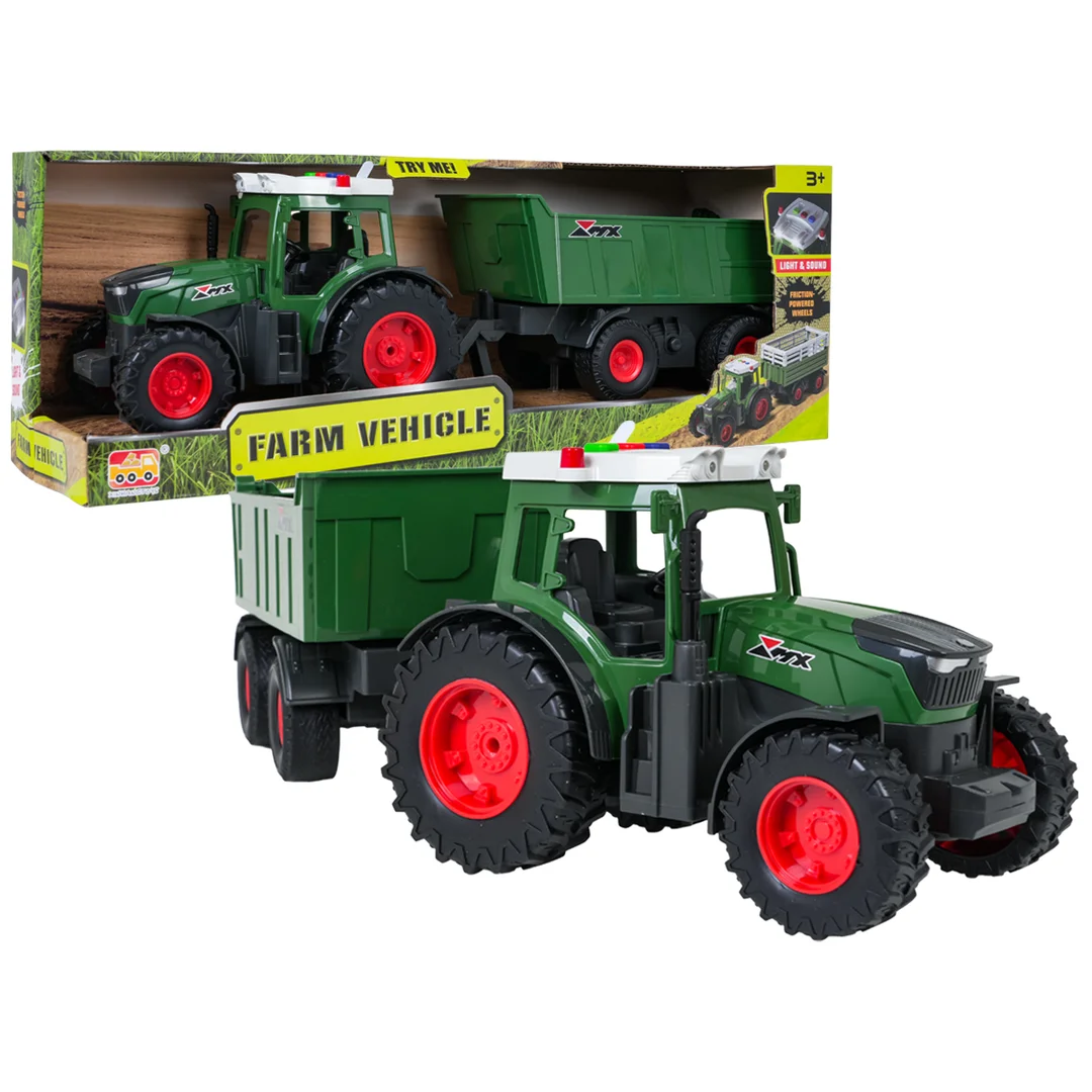 Traktor z Naczepą z Funkcją Świateł i Dźwięku