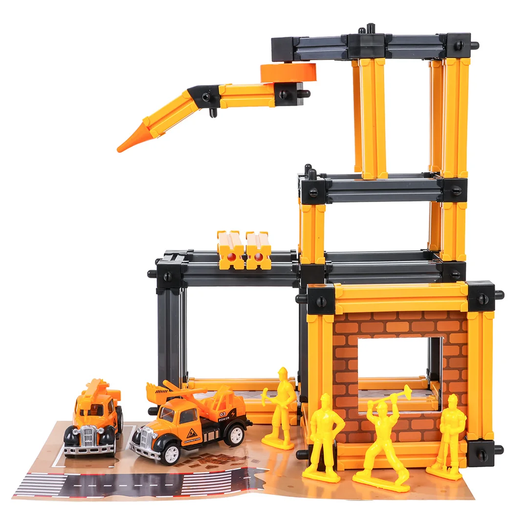 Zestaw Garaż Plac Budowy Akcesoria i Figurki