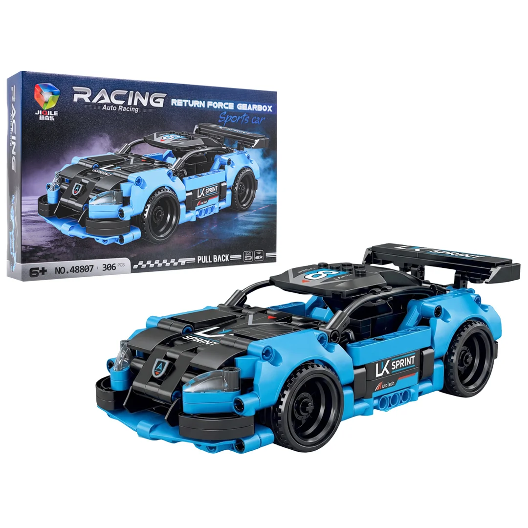 Zestaw Klocków Auto Sportowe Niebiesko