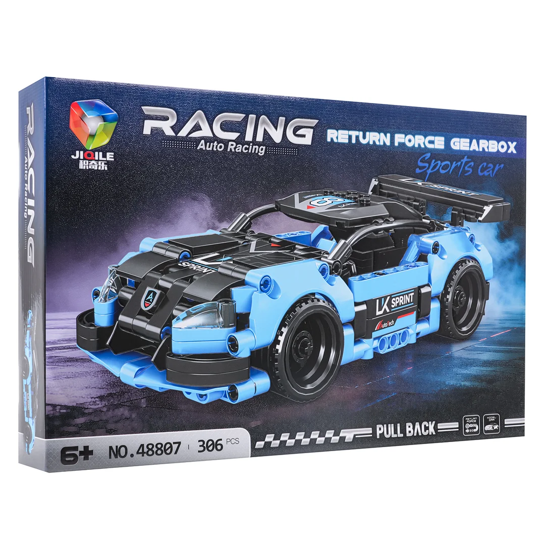 Zestaw Klocków Auto Sportowe Niebiesko