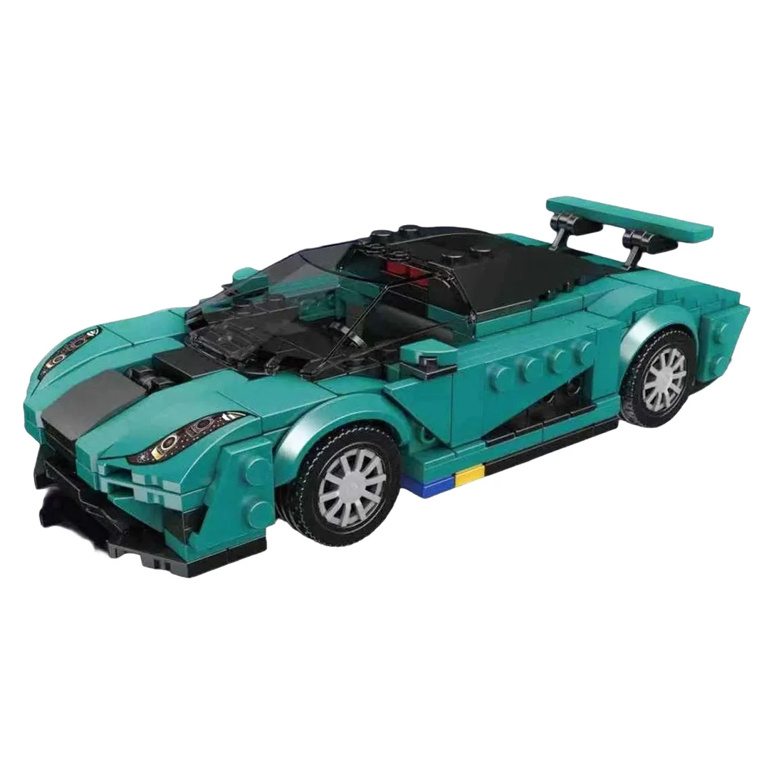 Zestaw Klocków Auto Sportowe Turkusowe