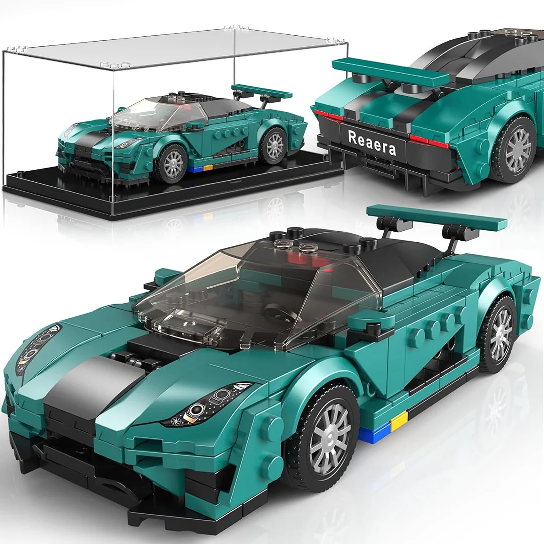Zestaw Klocków Auto Sportowe Turkusowe
