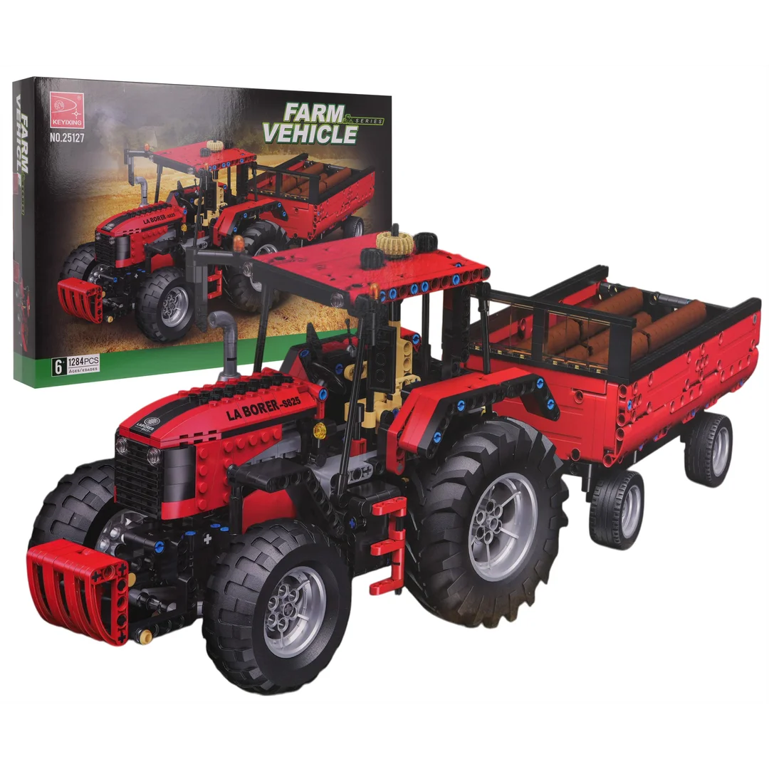 Zestaw Klocków Traktor z Przyczepą