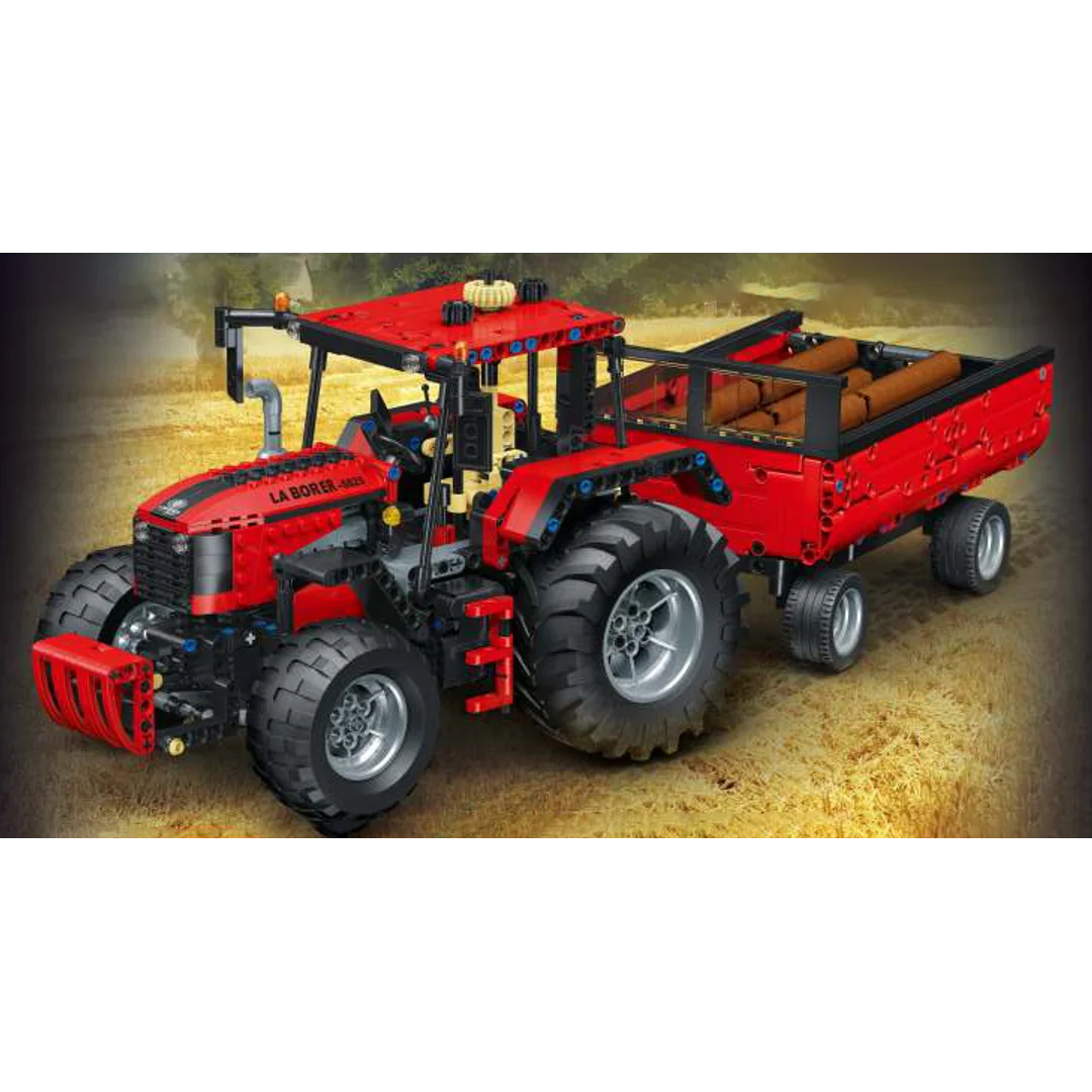 Zestaw Klocków Traktor z Przyczepą