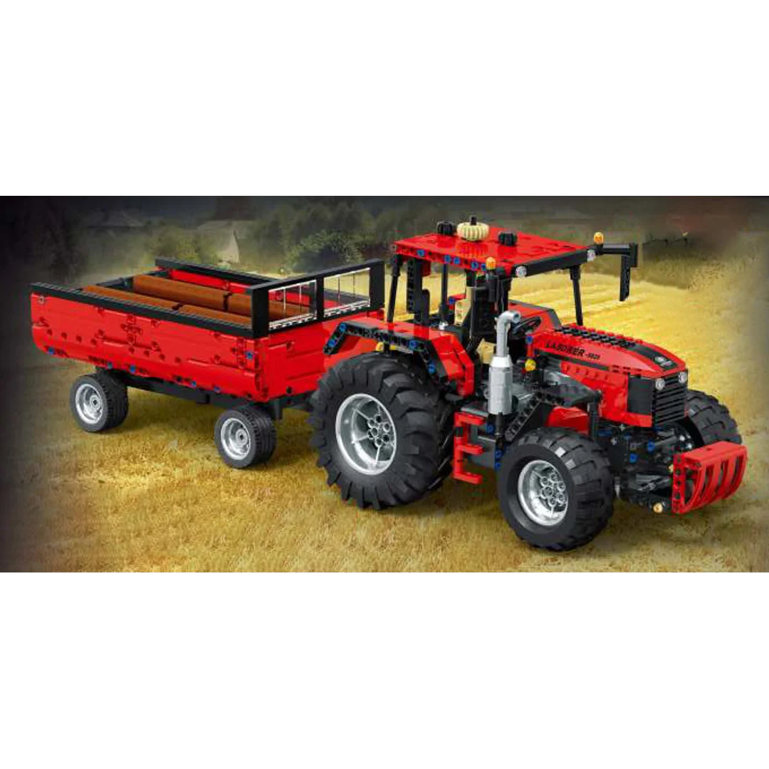 Zestaw Klocków Traktor z Przyczepą