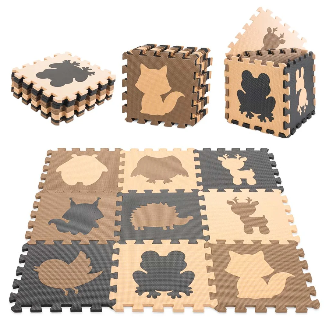 Mata edukacyjna piankowa puzzle elementów